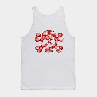 Heart filled Skull and crossbones Tank Top